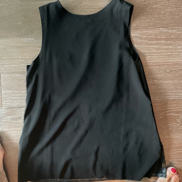 Vince leather front mesh tank top - Picture 3 of 5